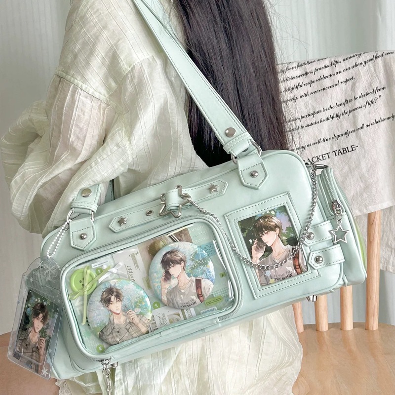 Women'S Bags Handbags - New Y2k Green Itabag Kawaii Large