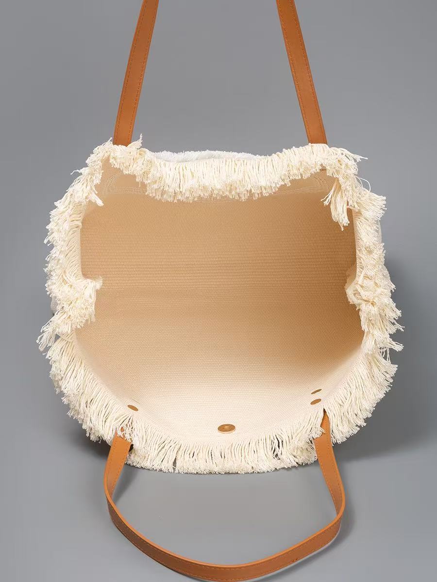 Raffia Tote Bag with Colorful  - Women'S Raffia Bags recension och pris