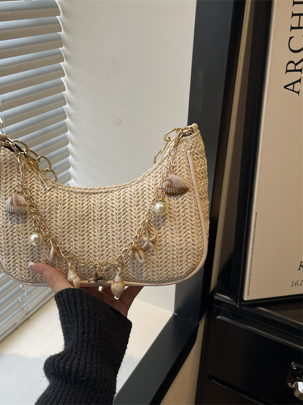 Fashionable  Pearl Straw Woven - Women'S Young Bags recension och pris