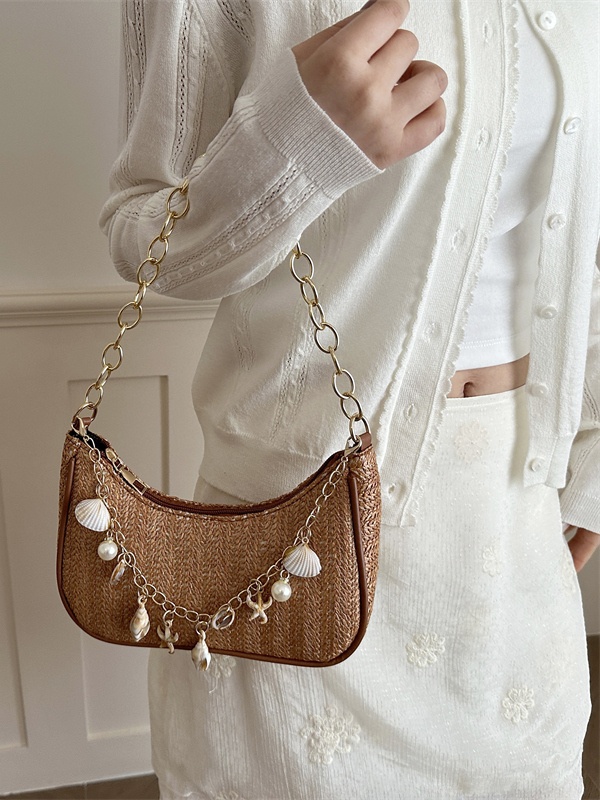 Fashionable  Pearl Straw Woven - Women'S Young Bags recension och pris