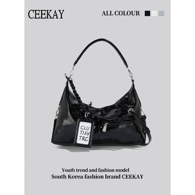 2026 CEEKAY Glossy Leather Hob - Women Bags 2026 Trends recension och pris