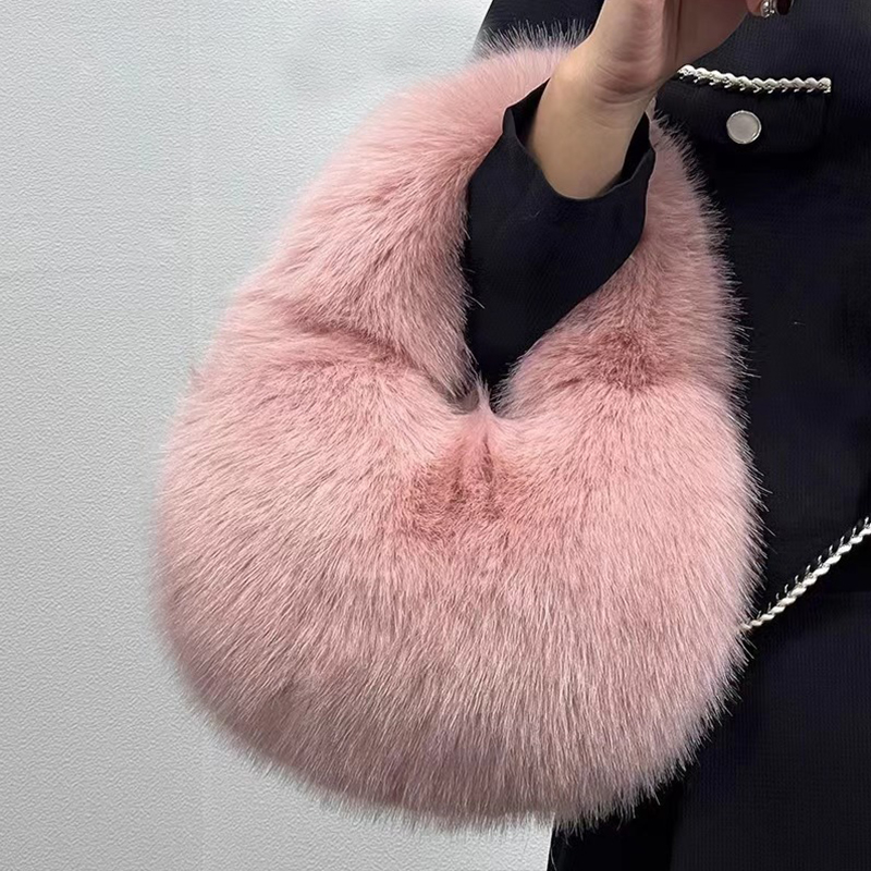 Fashion Soft Plush Half Moon B - Women Bags On Sale recension och pris