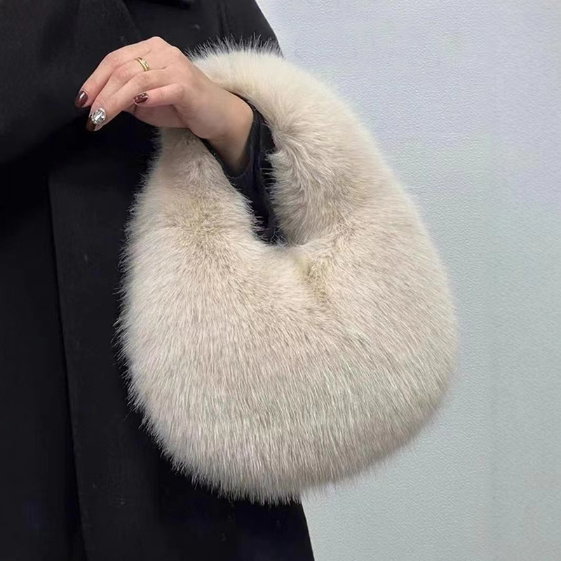 Fashion Soft Plush Half Moon B - Women Bags On Sale recension och pris