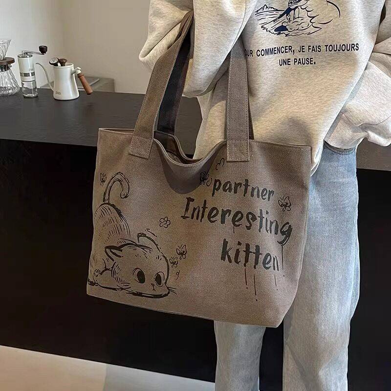 Large Capacity Canvas Tote Bag - Women Bags 2026 Trends recension och pris