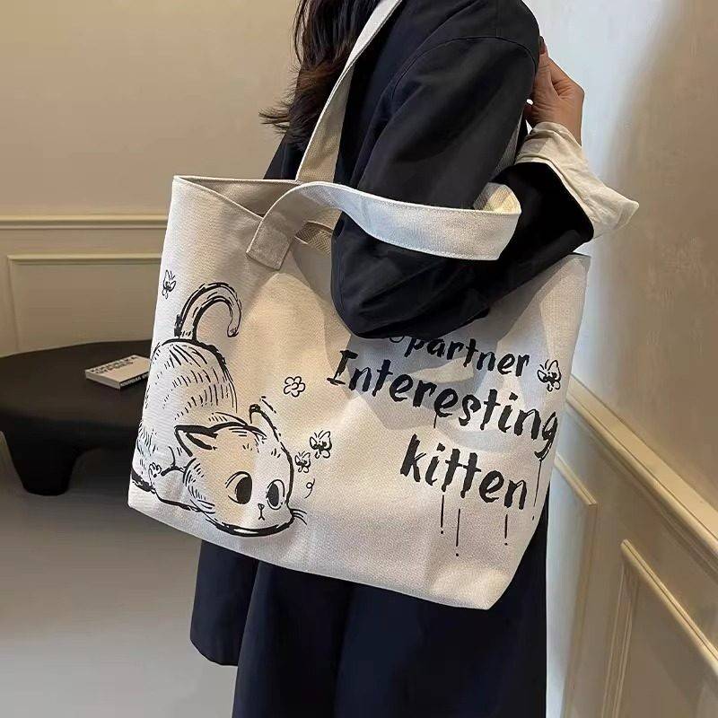 Large Capacity Canvas Tote Bag - Women Bags 2026 Trends recension och pris