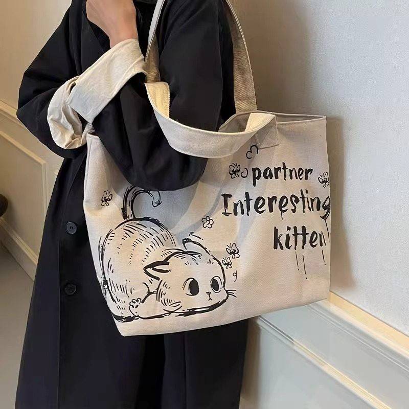 Large Capacity Canvas Tote Bag - Women Bags 2026 Trends recension och pris