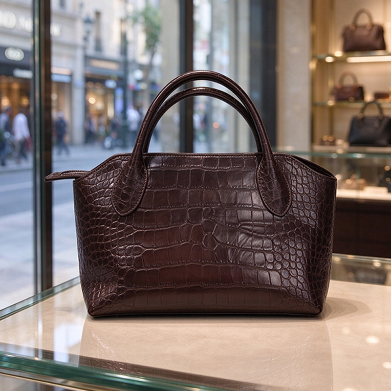 Luxury Women Croc Pattern Top  - Women Hand Bags For Office recension och pris