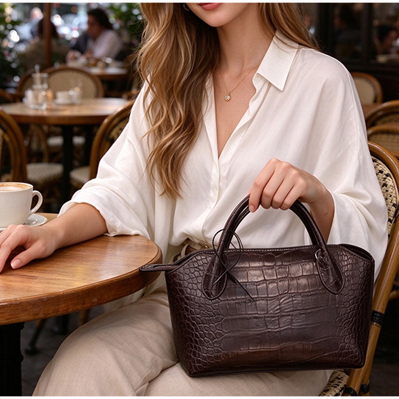 Luxury Women Croc Pattern Top  - Women Hand Bags For Office recension och pris