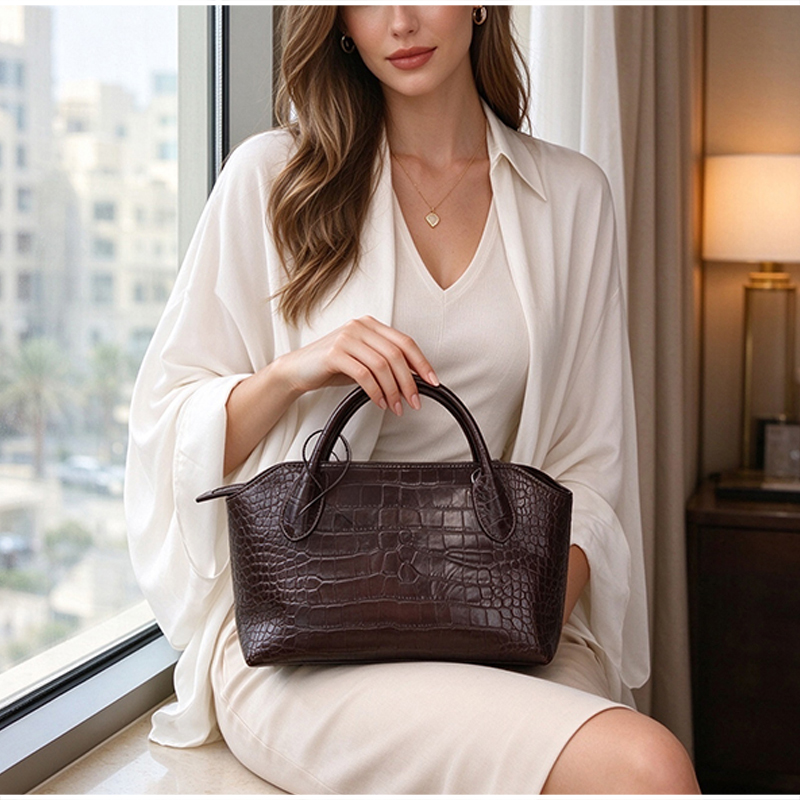 Luxury Women Croc Pattern Top  - Women Hand Bags For Office recension och pris