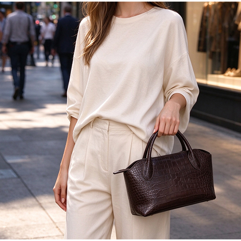 Luxury Women Croc Pattern Top  - Women Hand Bags For Office recension och pris