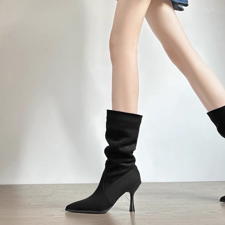 Cow Suede Mid-calf Modern Boot - Women Bags On Sale recension och pris