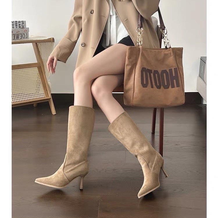 Cow Suede Mid-calf Modern Boot - Women Bags On Sale recension och pris